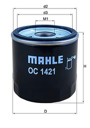 MAHLE OC 1421 - Filtro de aceite