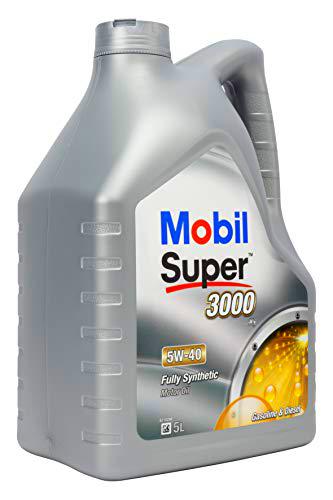 Mobil Super 3000 X1 5W-40 -Lubricante Motor Automóvil, 5 litros