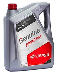 CEPSA GENUINE 10W40 MAX 5L - Lubricante semisintético para vehículos gasolina y diésel