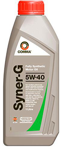 Comma SYN1L Syner-G - Aceite sintético de Motores de Alto Rendimiento de vehículos (5W-40, 1 l)