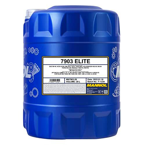 MANNOL Elite 5W-40 API SN/CF - Aceite de motor (20 L)