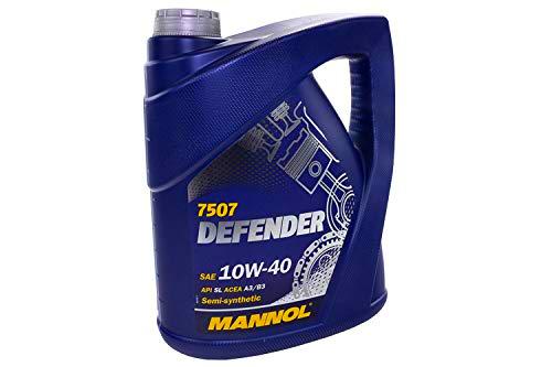 MANNOL 10256600500 Defender 10W40 SL/CF - Aceite semisintético para Motor, 5 l