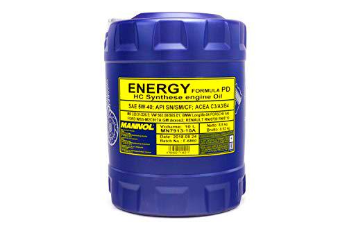 MANNOL Energy Formula PD 5 W de 40 API SN/SM/CF motorenöl, 10 L