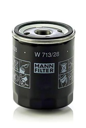 Original MANN-FILTER Filtro de aceite W 713/28 - para automóviles