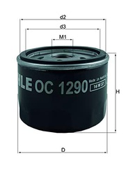 MAHLE OC 1290 - Filtro de aceite