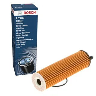 Bosch P7238 Filtro de Aceite para Coche Filtro de Repuesto | Separa Hollín y Partículas Metálicas del Aceite del Motor
