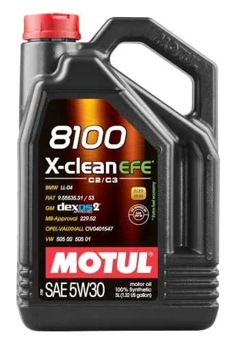 Motul 8100 X-Clean EFE 5W30 - Aceite, 5 L, El emba