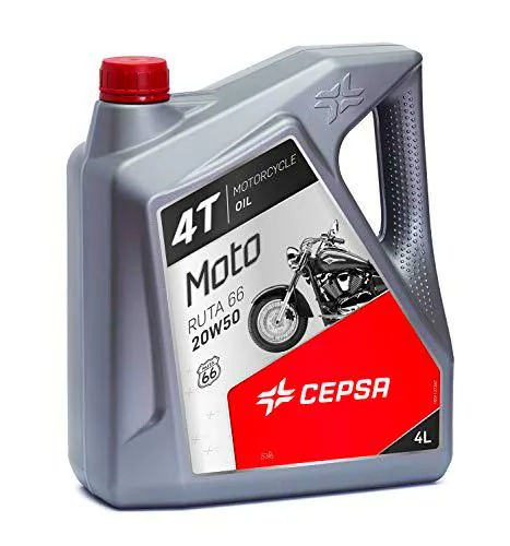 CEPSA MOTO 4T RUTA 66 20W50 - Aceite mineral multigrado, 4 l de CEPSA