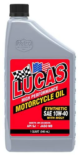 Lucas Aceite sintético 10777 SAE 10 W-40 Aceite de Motor con Moly, 946 ml