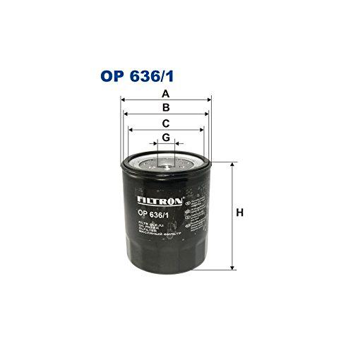 Filtron OP636/1 Bloque de Motor