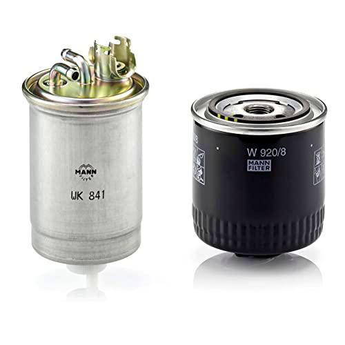 Original MANN-FILTER Filtro de Combustible WK 841 - Para automóviles + Original Filtro de aceite W 920/8