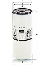 MANN-FILTER W 11 025 Filtro de aceite adecuado para MACK VOLVO HINO FAW