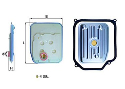 Knecht HX 147KIT1 Filtro de aceite