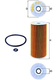 Mahle Filter OX201D Filtro De Aceite