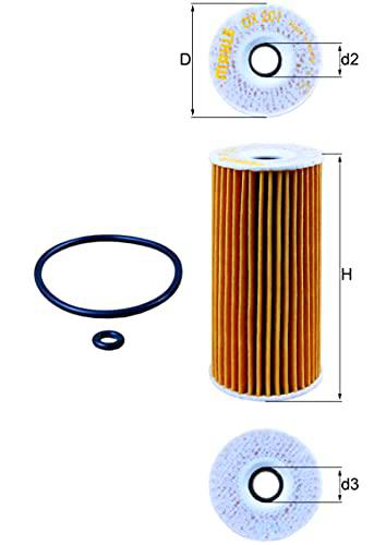 Mahle Filter OX201D Filtro De Aceite