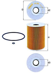 Mahle Filter OX380D Filtro De Aceite