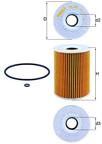 Mahle Filter OX380D Filtro De Aceite