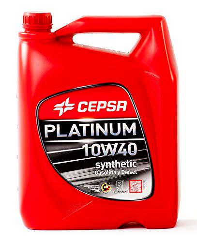 CEPSA Platinum SINTÉTICO 10W40 5L - Lubricante para vehículos Gasolina y Diésel