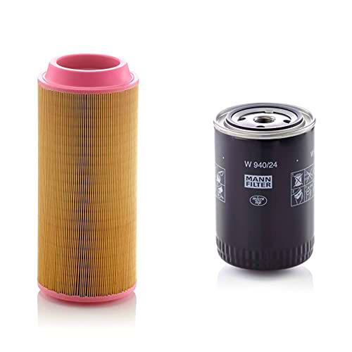 Original MANN-FILTER Filtro de aire C 16 400 - Para vehículos de utilidad &amp; Original MANN-FILTER Filtro de aceite W 940/24
