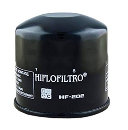 Hiflofiltro HF202 Filtro para Moto, Negro, Talla única