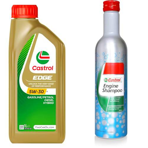Castrol EDGE 5W-30 M Aceite de Motor 1L + Castrol Engine Shampoo 300 mL