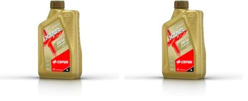 Cepsa XTAR 5W30 C3 D2 DPF (1L) Lubricante sintético para vehículos Gasolina y diésel (Paquete de 2)