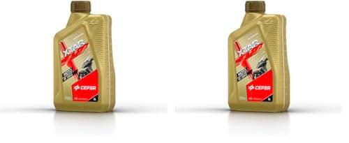 Cepsa XTAR Moto 4T 10W40 (1L) Lubricante multigrado Semi-sintético para Motos de 4T (Paquete de 2)