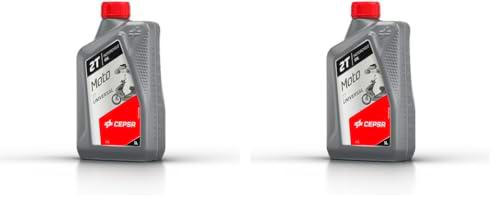 Cepsa Universal 1L Lubricante para Todo Tipo de Motos de 2T (Paquete de 2)