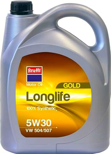Krafft Aceite Motor 5W30 Longlife Gold vW 504/507 para Coches Diésel y gasolina, 5L