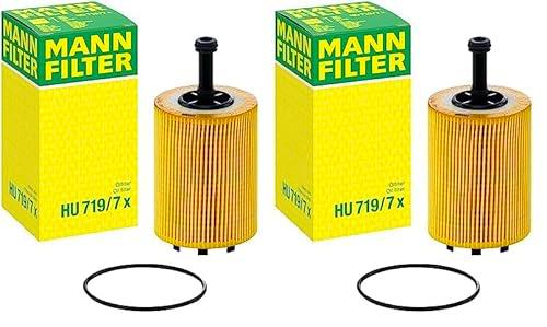 MANN-FILTER HU 719/7 X Filtro de aceite - evotop Para automóviles y vehículos de utilidad (Paquete de 2)