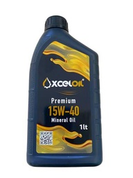 XCELOIL Aceite de motor Premium 15W40 de lata de 1 litro para coche