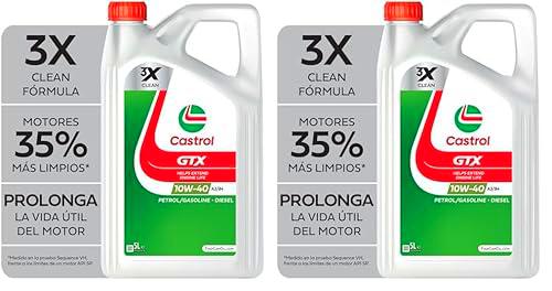 Castrol GTX 10W-40 A3/B4 Aceite de Motor 5L (Paquete de 2)