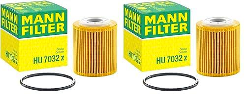 MANN-FILTER HU 7032 z Filtro de aceite - Set de filtro de aceite juego de juntas Para automóviles (Paquete de 2)