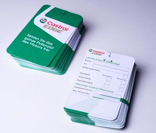 Castrol 50 etiquetas de cambio de aceite, cambios de aceite, notas