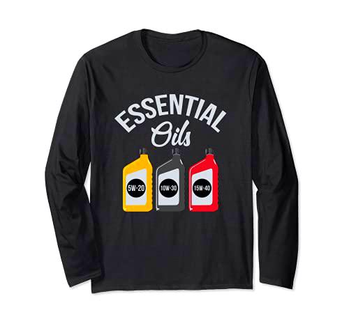 Essential Oils Funny Car Mechanic Oil Change Manga Larga