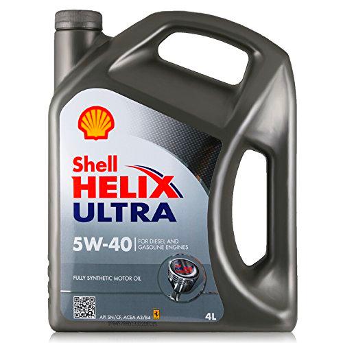 Shell Helix Ultra 5-W40 Aceite 100 % sintético Puro para Motores de Gasolina y diésel