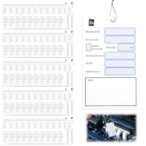 50 Piezas de Aceite Colgante de Cambio de Aceite con Alambre Hoja