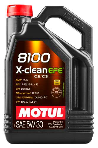Motul 8100 X-Clean EFE 5W30 - Aceite, 5 L, El embalaje puede variar