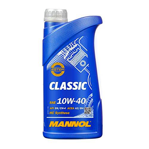 MANNOL Aceite de motor 10W-40 ContiClassic aceite parcialmente sintético Aceite para motor ACEA A3/B4 API CH-4 API SN 1L