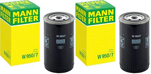 MANN-FILTER W 950/7 Filtro de aceite - para Aplicaciones fuera de autopista (Paquete de 2)