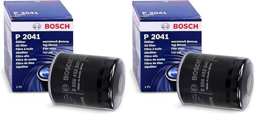Bosch P2041 - Filtro de aceite para vehículos (Paquete de 2)