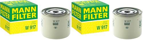 MANN-FILTER W 917 Filtro de aceite - para Automóviles + Vehículos de transporte (Paquete de 2)