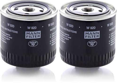 MANN-FILTER W 920 Filtro de aceite - para Aplicaciones fuera de autopista (Paquete de 2)