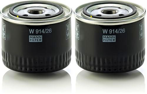 MANN-FILTER W 914/26 Filtro de aceite - para Automóviles + Vehículos de transporte (Paquete de 2)