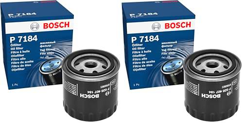 Bosch P7184 - Filtro de aceite para vehículos (Paquete de 2)
