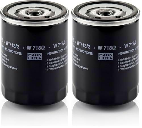 MANN-FILTER W 718 Filtro de aceite - para Aplicaciones fuera de autopista (Paquete de 2)
