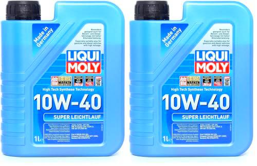 LIQUI MOLY Super Leichtlauf 10W-40 | 1 L | Tecnología de síntesis Aceite de motor | 9503 (Paquete de 2)