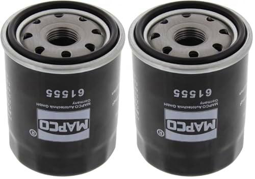 MAPCO Filtro de aceite motor Filtro enroscable 61555 (Paquete de 2)