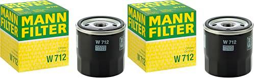 MANN-FILTER W 712 Filtro de aceite - para Automóviles + Vehículos de transporte (Paquete de 2)