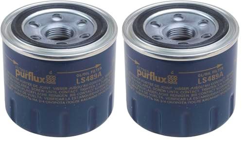 PURFLUX Filtro de aceite motor Filtro enroscable LS489A (Paquete de 2)